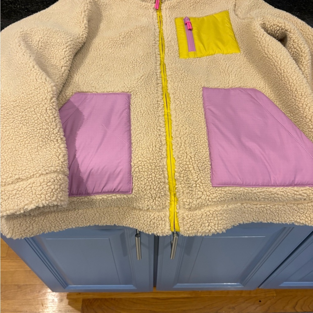 Boden Fleece Jacket with Yellow and Purple Lining
